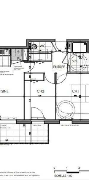 Appartement à louer 3 pièces 58.23m² - Photo 2