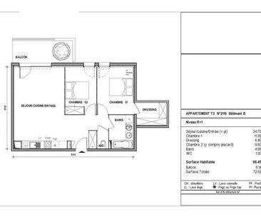 Location Appartement 3 pièces 66m² BRUGUIERES 31150 - Photo 4