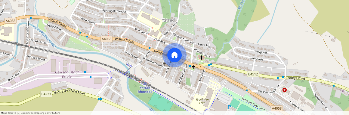 Gelligaled Road, Ystrad, Rhondda Cynnon Taff, CF41