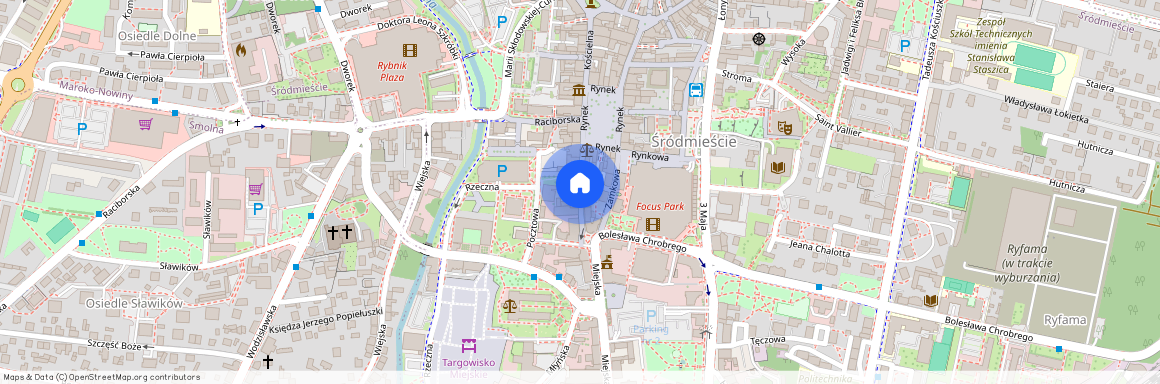 ul. Wojciecha Korfantego, Śródmieście, Rybnik, śląskie