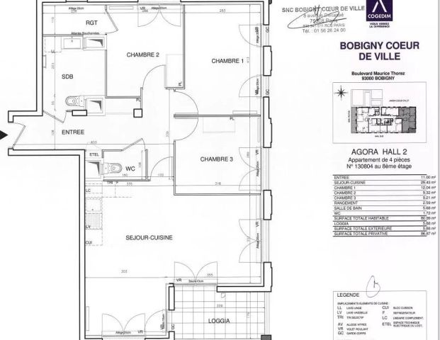 location Appartement T4 DE 80.3m² À BOBIGNY - Photo 1