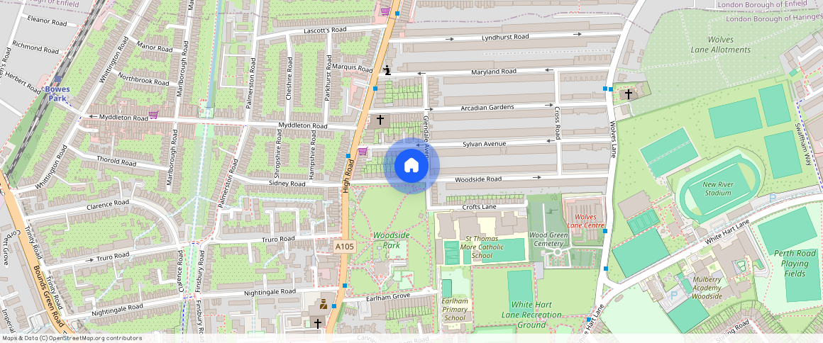 Holden Road, London, Woodside Park