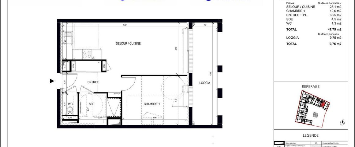 location Appartement T2 DE 47.75m² À BORDEAUX - Photo 1