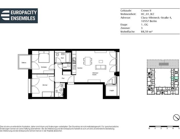 Moderne 3-Zimmer-Wohnung mit Loggia & durchdachtem Design - Foto 1