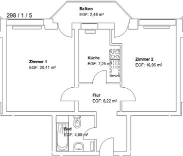 Tolle 2 ZKB mit Balkon ideal für zwei! - Photo 1