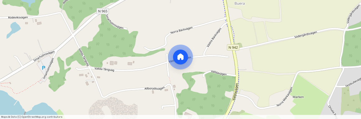 Västra Bäckvägen, Vallda