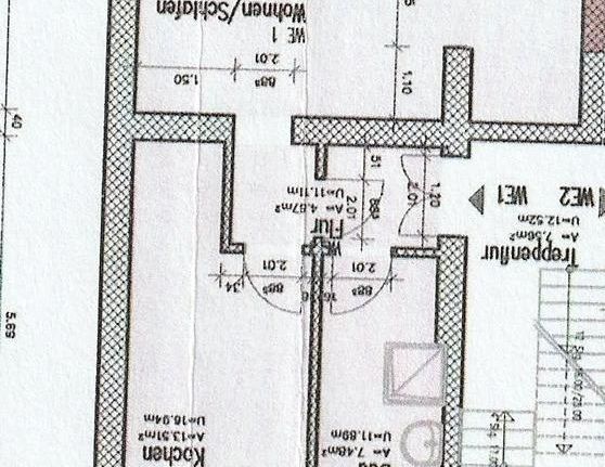 vermiete 2 Raumwohnung mit großer Wohnküche - Foto 1