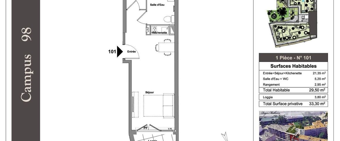 location Appartement T1 DE 29.5m² À MARSEILLE - Photo 1