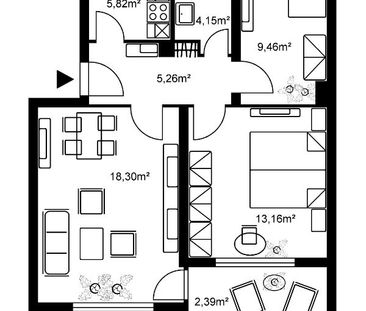 Gemütliche 2,5 Zimmer Wohnung in Rodgau - Foto 2