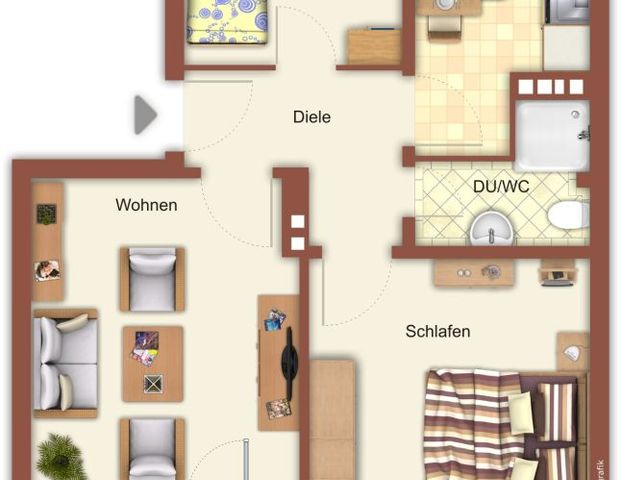 3-Zimmer-Wohnung in Mönchengladbach Hardt - Foto 1