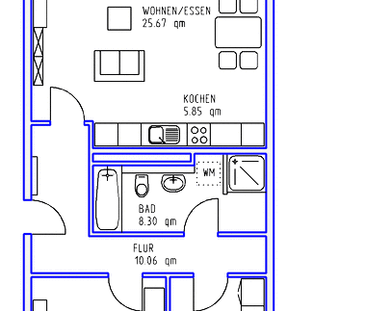 3 Zimmer, Küche, Bad, 2 Loggien, Aufzug, Tiefgarage, 11. Ebene - Photo 2