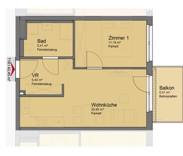 Moderne 2 Zi Wohnung mit Balkon provisionsfrei - nahe U2 - Photo 2