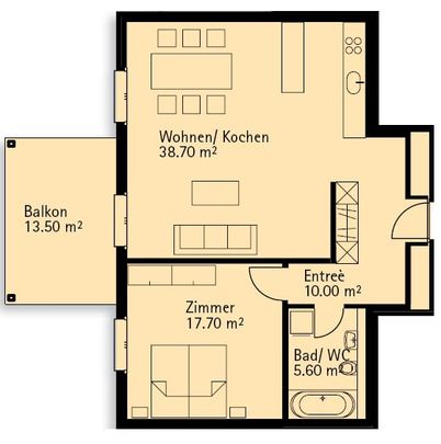 "Moderne 2.5 Zimmer-Wohnung nähe Einkaufsmöglichkeiten!" - Foto 1