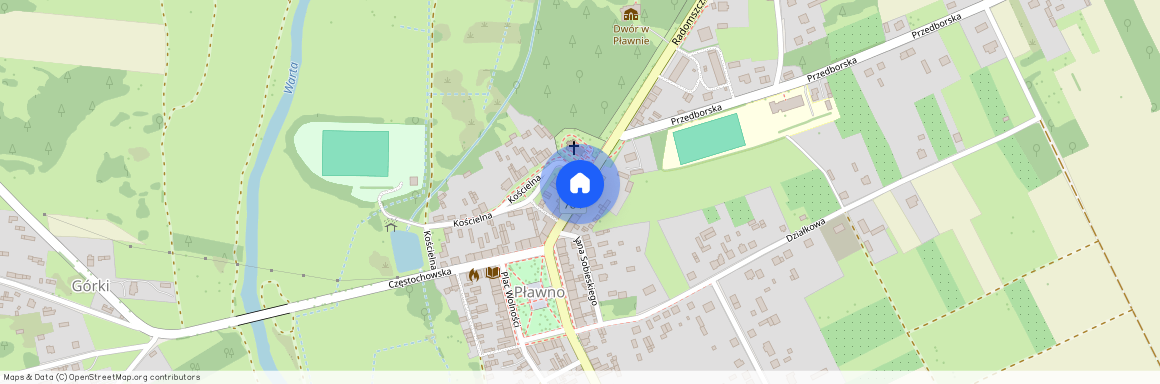 Pławno, Gidle, radomszczański, łódzkie