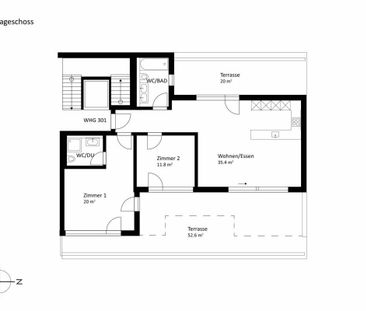 3.5-room attic apartment in Wülflingen - Photo 6