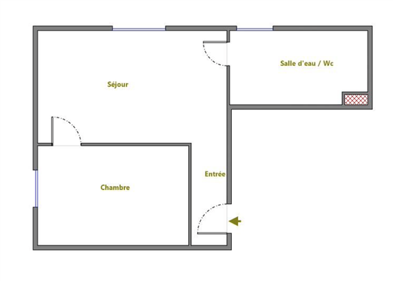 2 pièces - Meublé - 28,19 m² - 1er étage - Colocation non autorisée - Photo 1