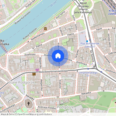 ul. Krakusa, Stare Podgórze, Podgórze, Kraków, małopolskie