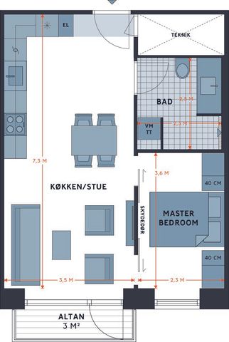 2 værelses lejebolig i Carlsberg Byen - Foto 5