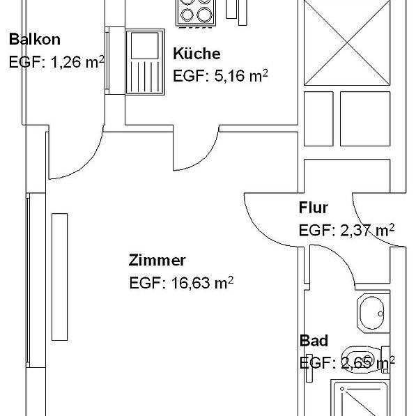 1 Zimmer Apartment für Senioren! - Foto 2