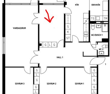 Rum i lägenhet - Photo 1