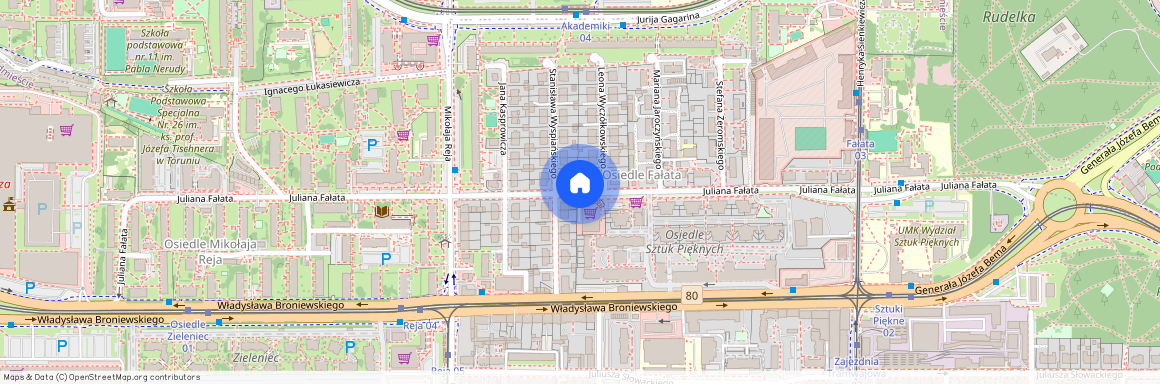 ul. Juliana Fałata, Bydgoskie Przedmieście, Toruń, kujawsko-pomorskie