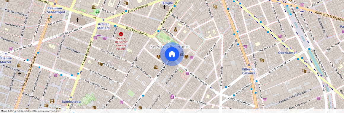 Rue des archives et Rue de Bretagne 75003 Paris (3e arrondissement)