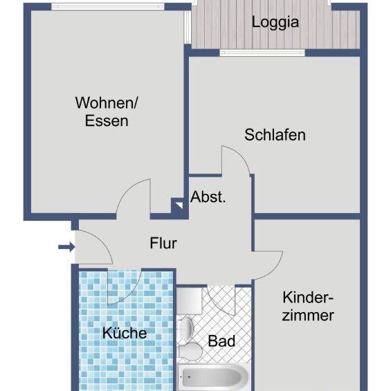 *WBS erforderlich* 3-Zimmer-Wohnung in Homberg - Foto 1