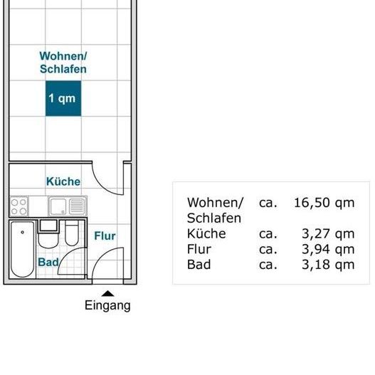 Eine Wohnung für Studenten und Azubis - Foto 1