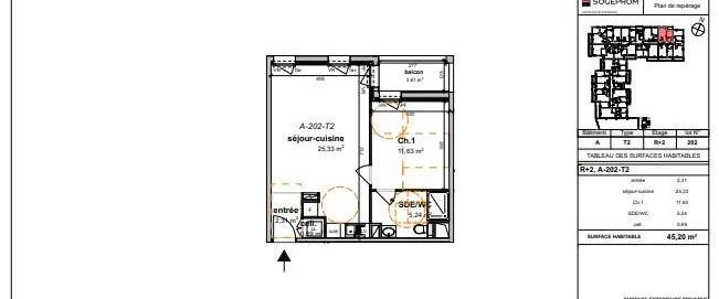 Appartement à louer 2 pièces 45.2m² - Photo 1