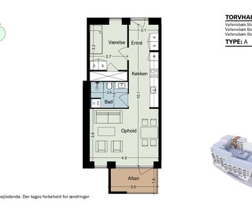 Rummelig og lys 2-værelses lejlighed med egen altan og unikke fælle... - Foto 4