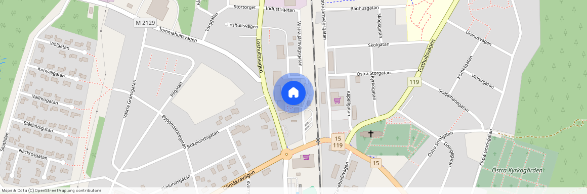 Lönsboda, Skåne, Osby, Västra Järnvägsgatan 7 B