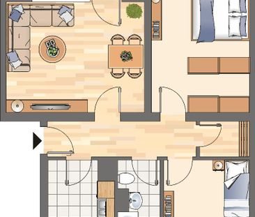 Demnächst frei! 3-Zimmer-Wohnung in Castrop-Rauxel Deininghausen - Foto 1
