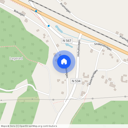 Gamla Hishultsvägen, Knäred