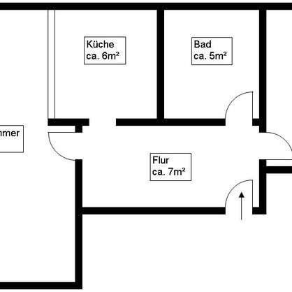 2 Raum-Wohnung mit Balkon und Aufzug - Photo 3