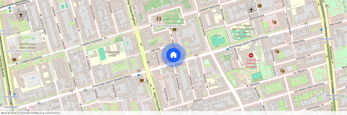 ul. Antoniego Józefa Madalińskiego, Stary Mokotów, Mokotów, Warszawa, mazowieckie