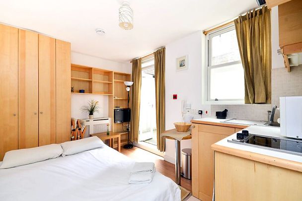 A modern studio apartment set on the lower ground floor in West Kensington, London W14 - Photo 1