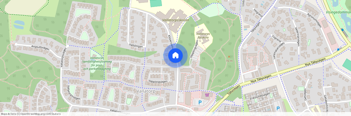 Klövervallsvägen, Täby