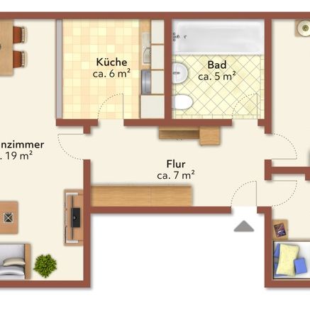 3 Raum-Wohnung mit Balkon - Photo 2