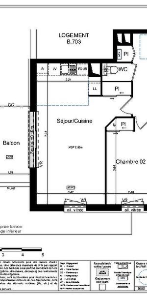 Appartement T3 à louer - 64 m² - Photo 2