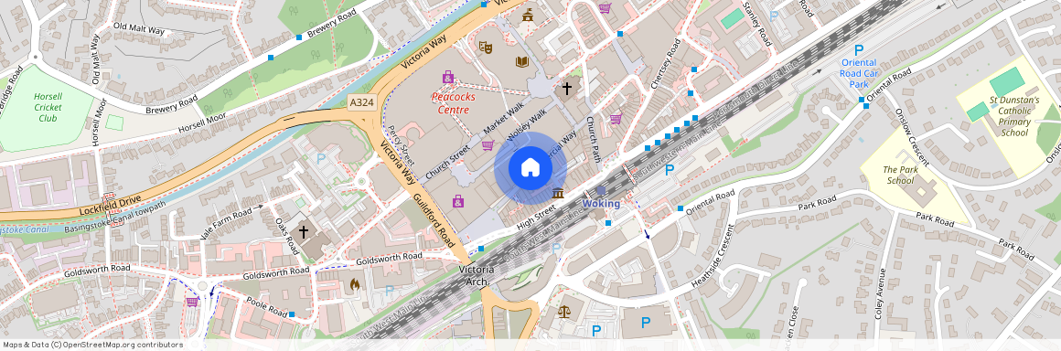 Woking Town Centre, Surrey, GU21