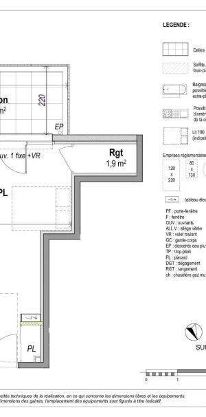 Appartement à louer 1 pièce 36.6m² - Photo 2