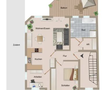 Exklusive, hochwertige Wohnung mit großem Balkon im 1. Obergeschoss - Photo 2