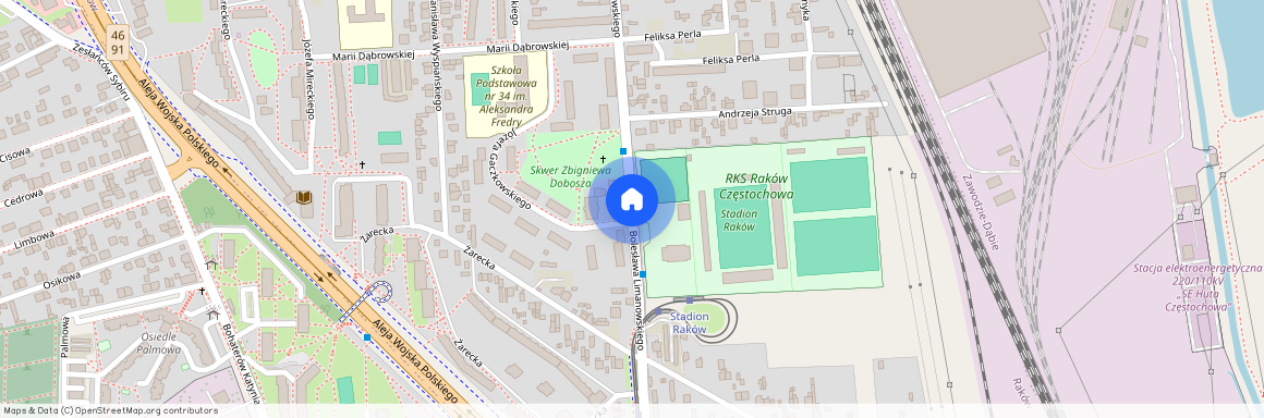 ul. Limanowskiego, Raków, Częstochowa, śląskie