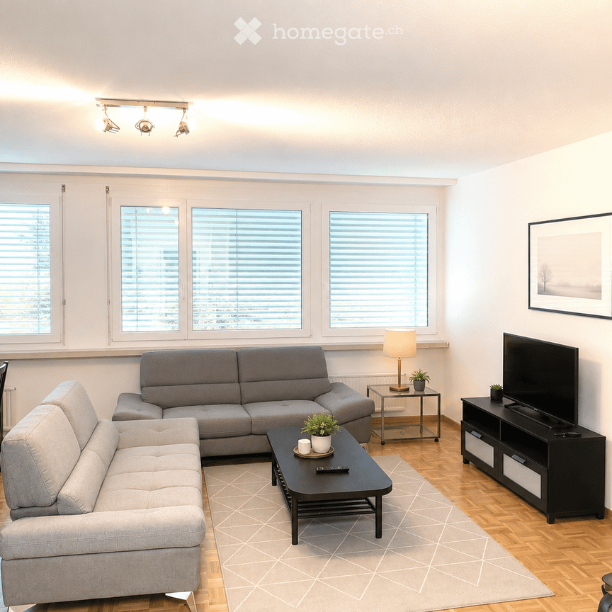 Best-Value Furnished 3.5-Room Apartment with Large Balcony in Basel City Center - Foto 1