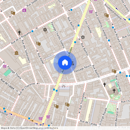 Rue du Faubourg Saint Antoine et Avenue Ledru-Rollin 75011 Paris (11e arrondissement)