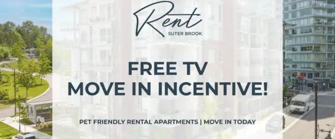 Rent Suter Brook in Suter Brook Village | 302 Morrissey Road, Port Moody - Photo 1