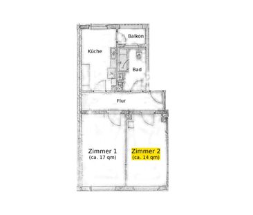 Gemütliches Zimmer in 2er-Wohngemeinschaft + Einbauküche + Balkon - Photo 1