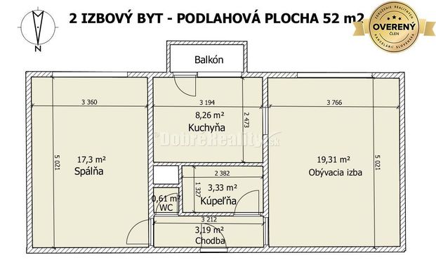 REZERVOVANÝ: 2 izbový byt s balkónom a pivnicou, Bystrický rad, Zvol - Photo 1