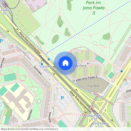 Aleja Jana Pawła II, Zaspa-Rozstaje, Gdańsk, pomorskie