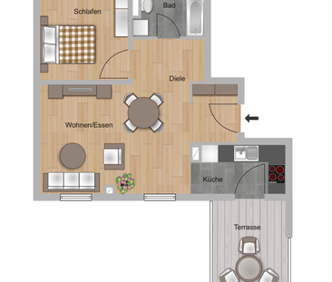 Komfortabel wohnen im Dachgeschoss mit Kellerraum - Photo 1